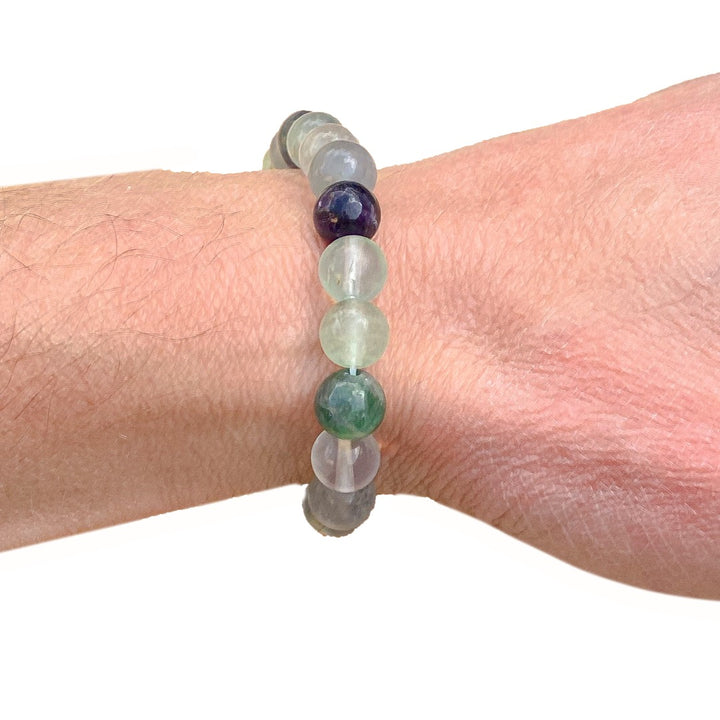 Fluorite 8mm Beaded Healing Bracelet  ( 608952 )