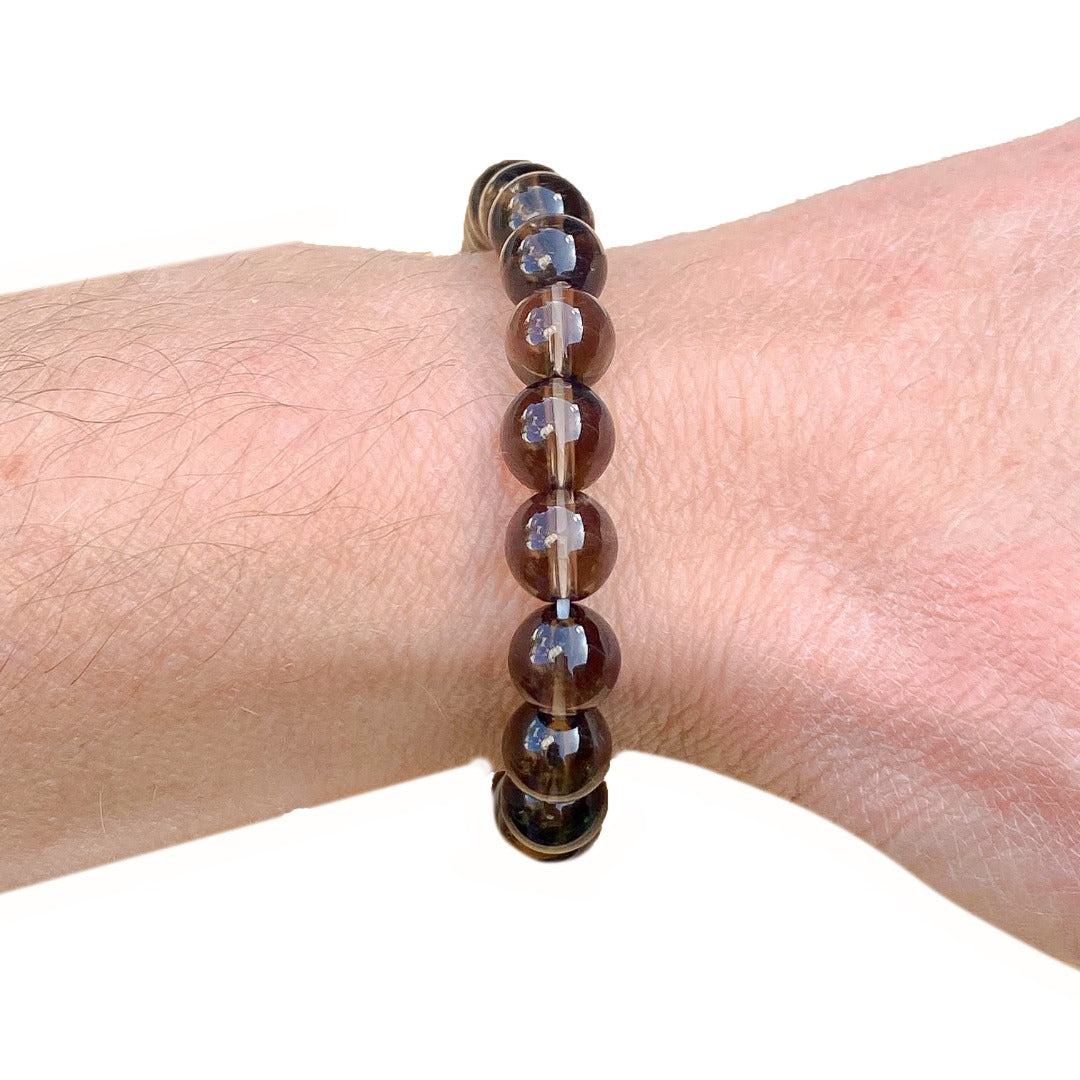 Smoky Quartz 8mm Beaded Healing Bracelet  ( 275269 )