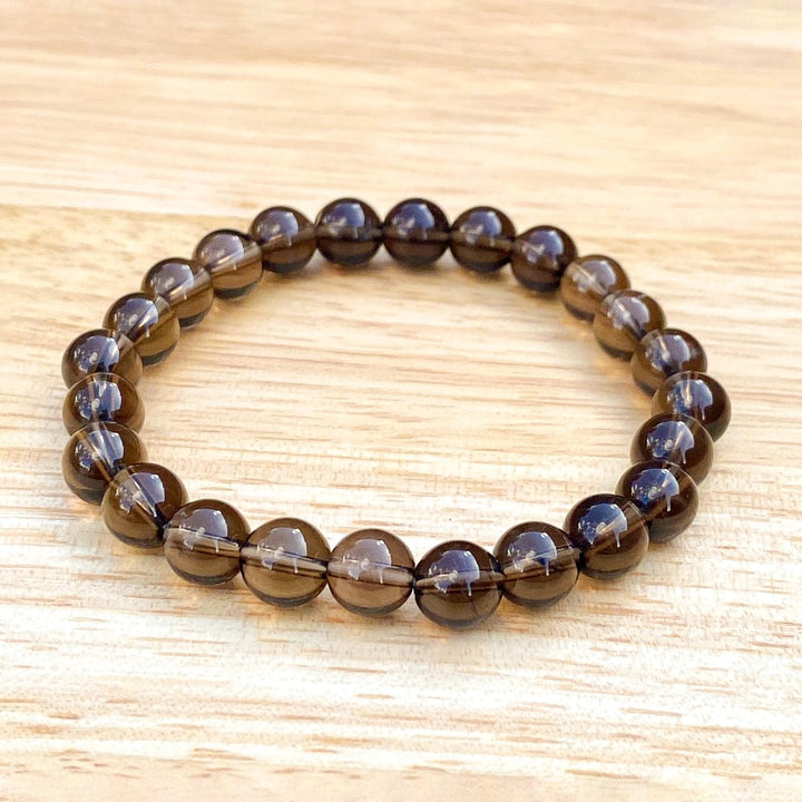 Smoky Quartz 8mm Beaded Healing Bracelet  ( 275269 )