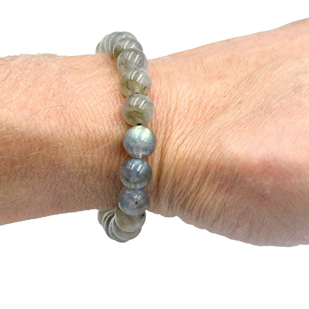 Labradorite 8mm Beaded Healing Bracelet  ( 211418 )