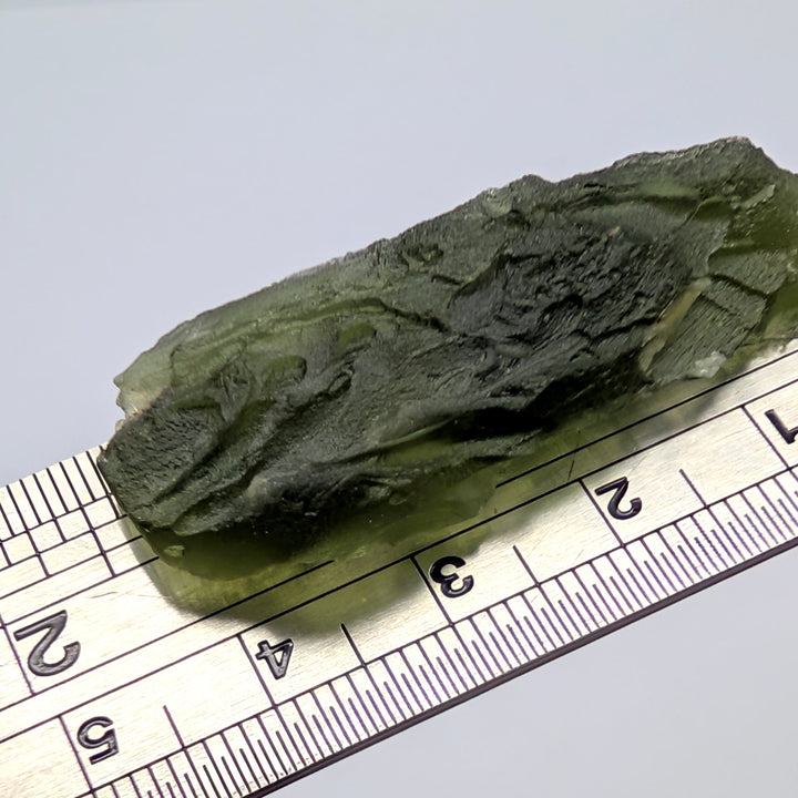 Moldavite Tektite Specimen 6.0g Raw Elongated Czech Glass