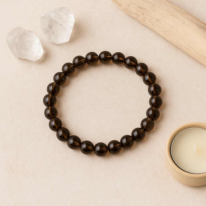 Cintamani Saffordite Tektite 8mm Beaded Bracelet