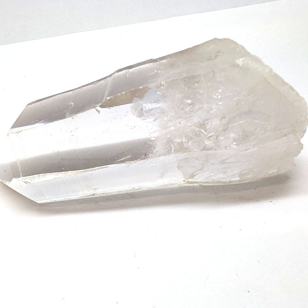 Satyaloka Clear Azeztulite Point 144g High-Clarity Quartz Wand