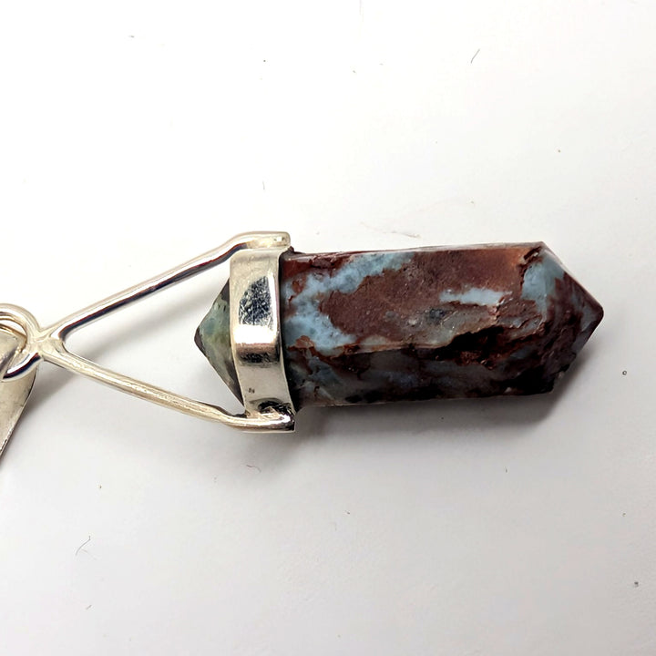 Larimar Silver Point Pendant Double Terminated Crystal