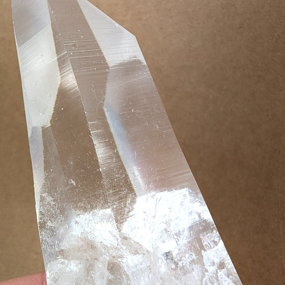 Satyaloka Clear Azeztulite Point 293g High Clarity Quartz Wand