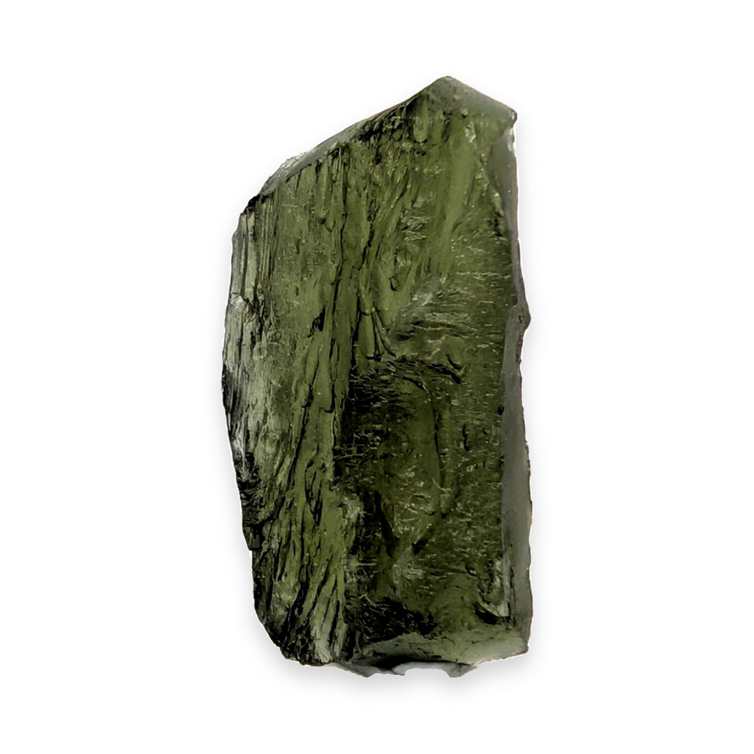 Moldavite Tektite Specimen 4.0g Raw Etched Elongated Czech Glass