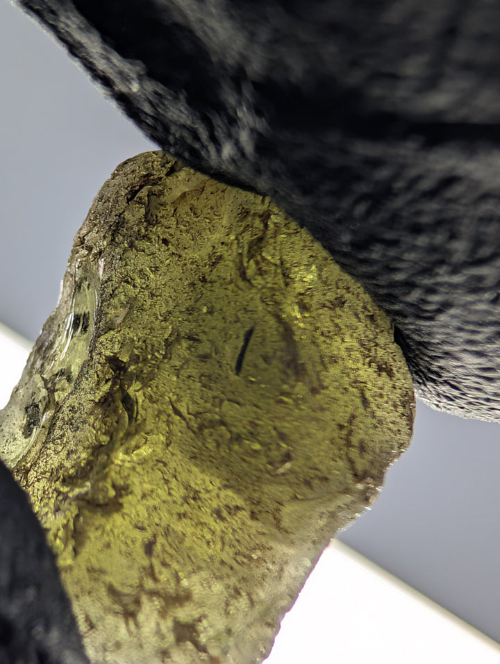 Moldavite Tektite Specimen 2.7g Raw Textured Czech Glass