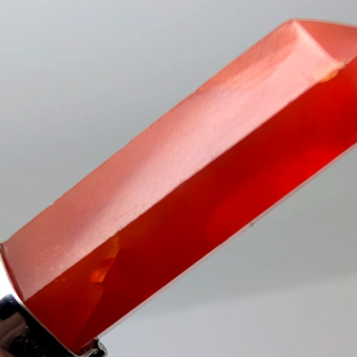 Carnelian Silver Point Pendant Double Terminated Crystal