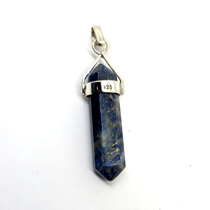 Sodalite Silver Point Pendant Double Terminated Crystal