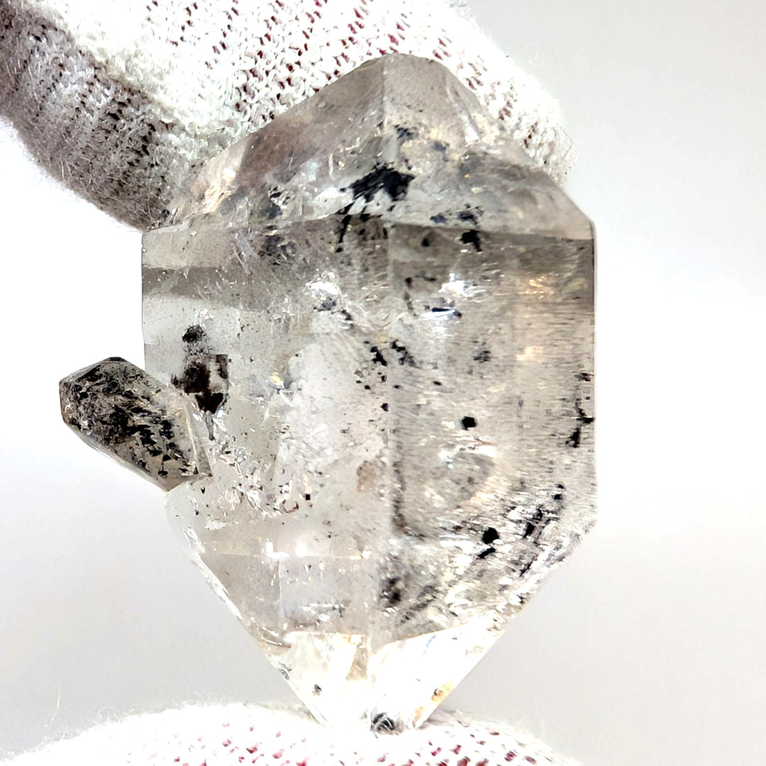 Herkimer Diamond Quartz Cluster with Sidecar Child Crystal 9g Raw Specimen