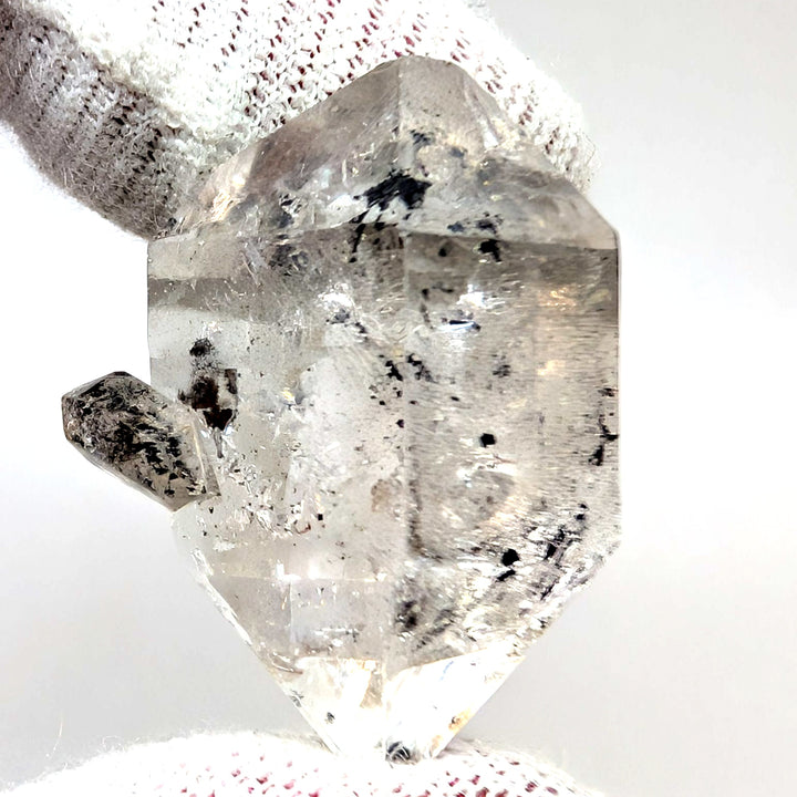 Herkimer Diamond Quartz Cluster with Sidecar Child Crystal 9g Raw Specimen