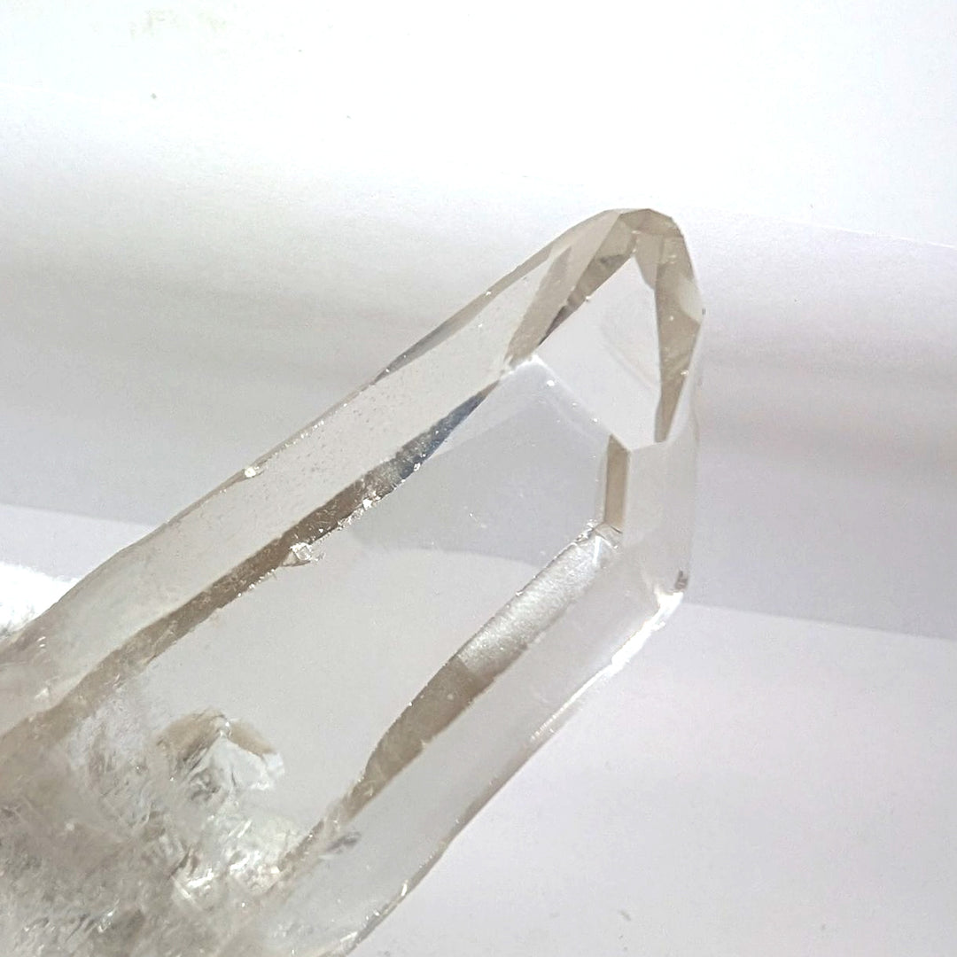 Satyaloka Clear Azeztulite Point 144g High-Clarity Quartz Wand