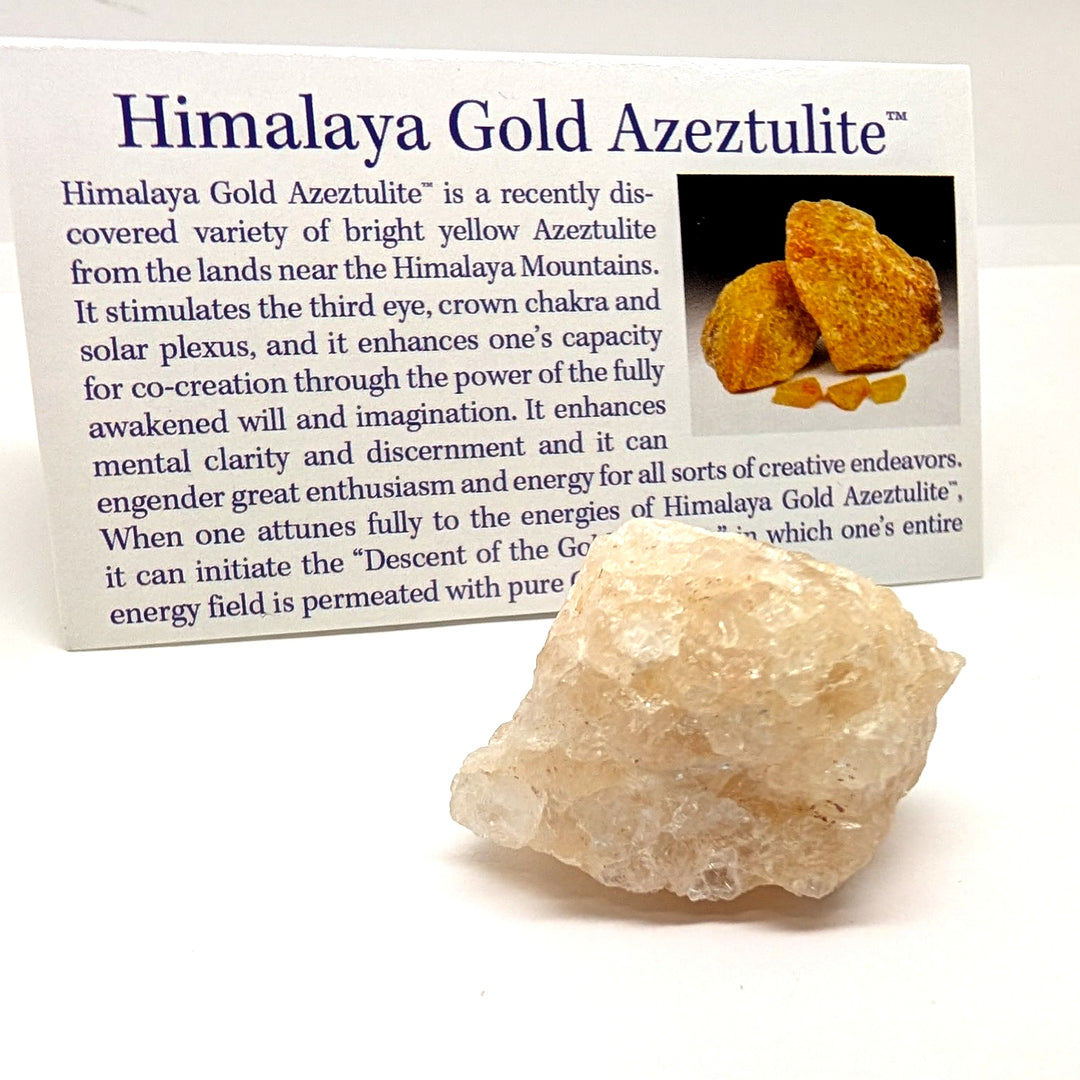 Himalaya Gold Azeztulite Specimen 21g Raw Quartz