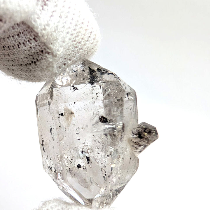 Herkimer Diamond Quartz Cluster with Sidecar Child Crystal 9g Raw Specimen