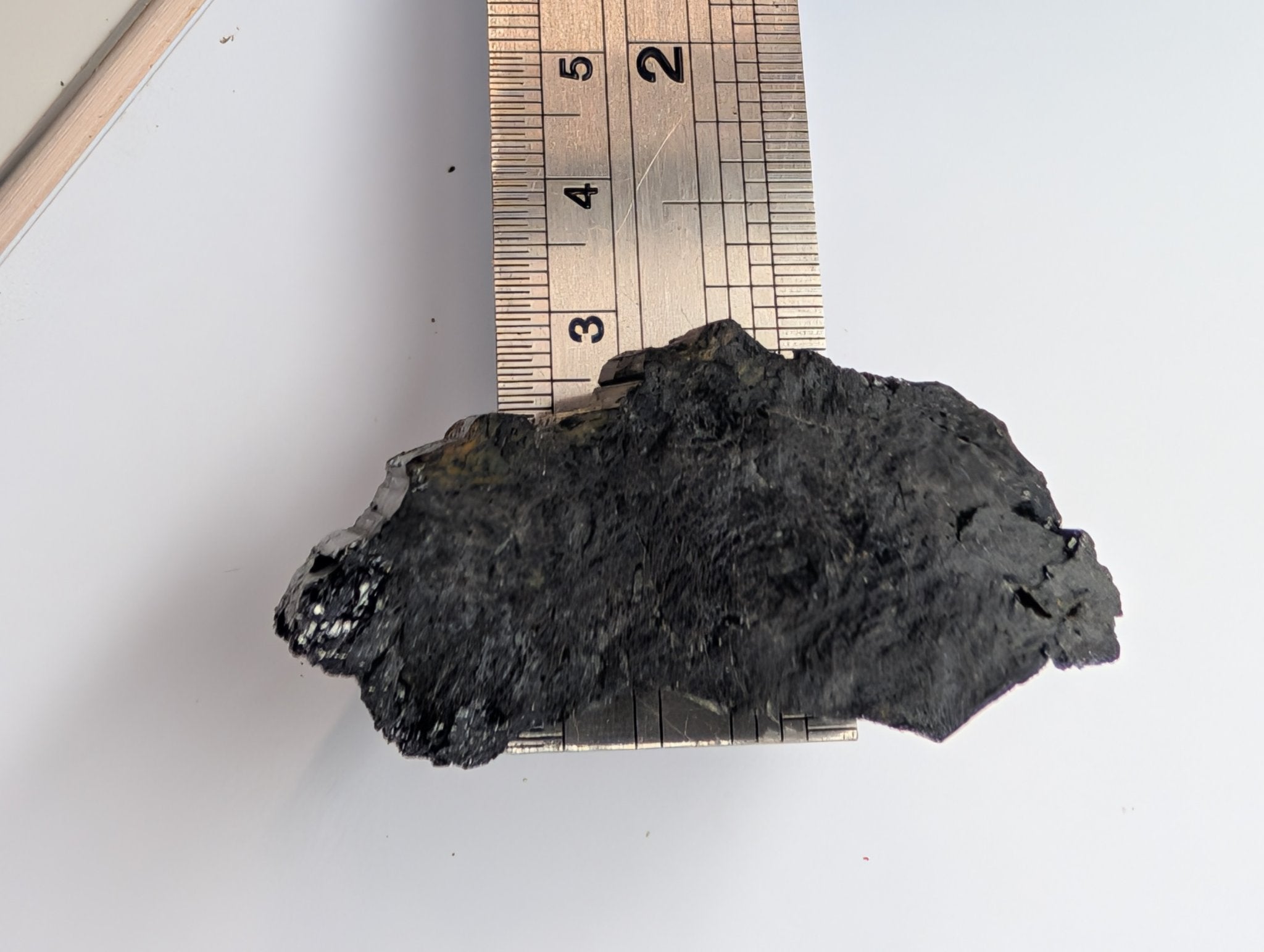Black Tourmaline Specimen 50g Raw Striated Crystal Schorl