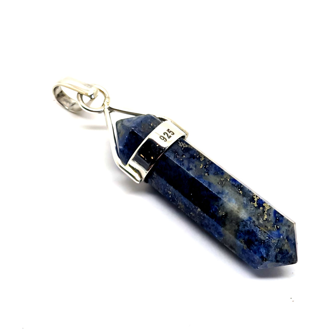 Sodalite Silver Point Pendant Double Terminated Crystal
