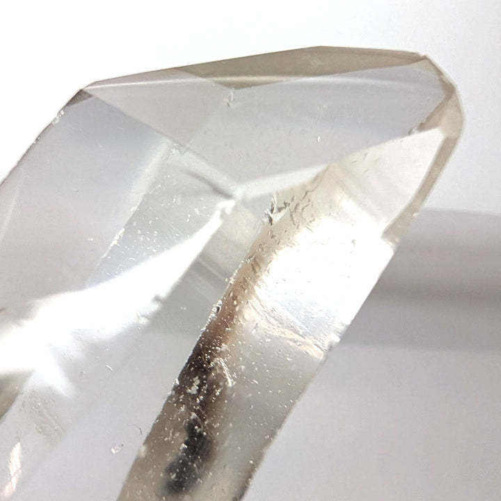 Satyaloka Clear Azeztulite Point 144g High-Clarity Quartz Wand