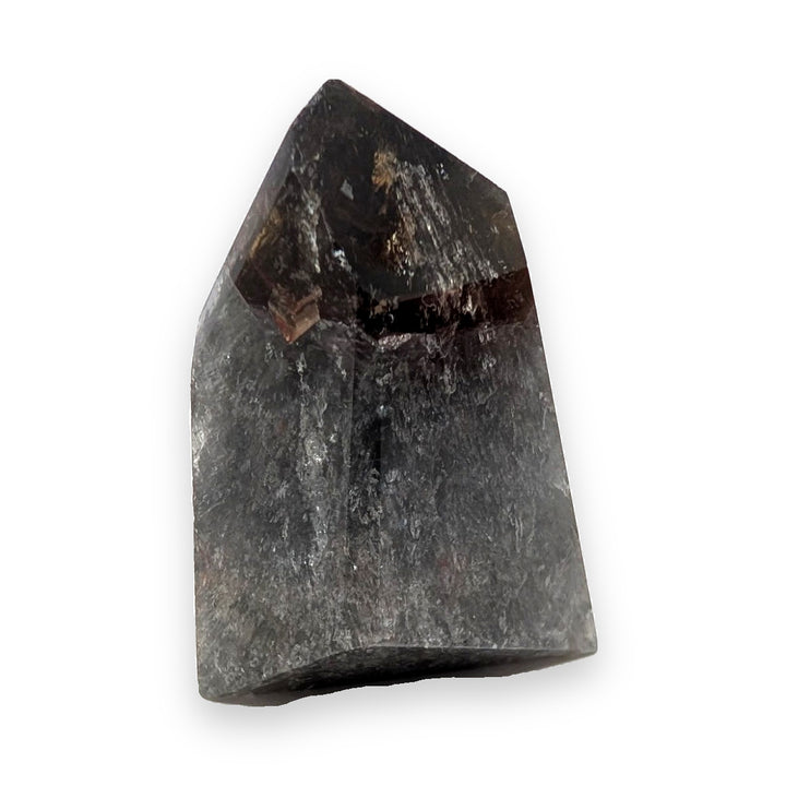 Smoky Black Phantom Quartz Crystal Point 32g Polished Smoky Hematite Inclusion Specimen
