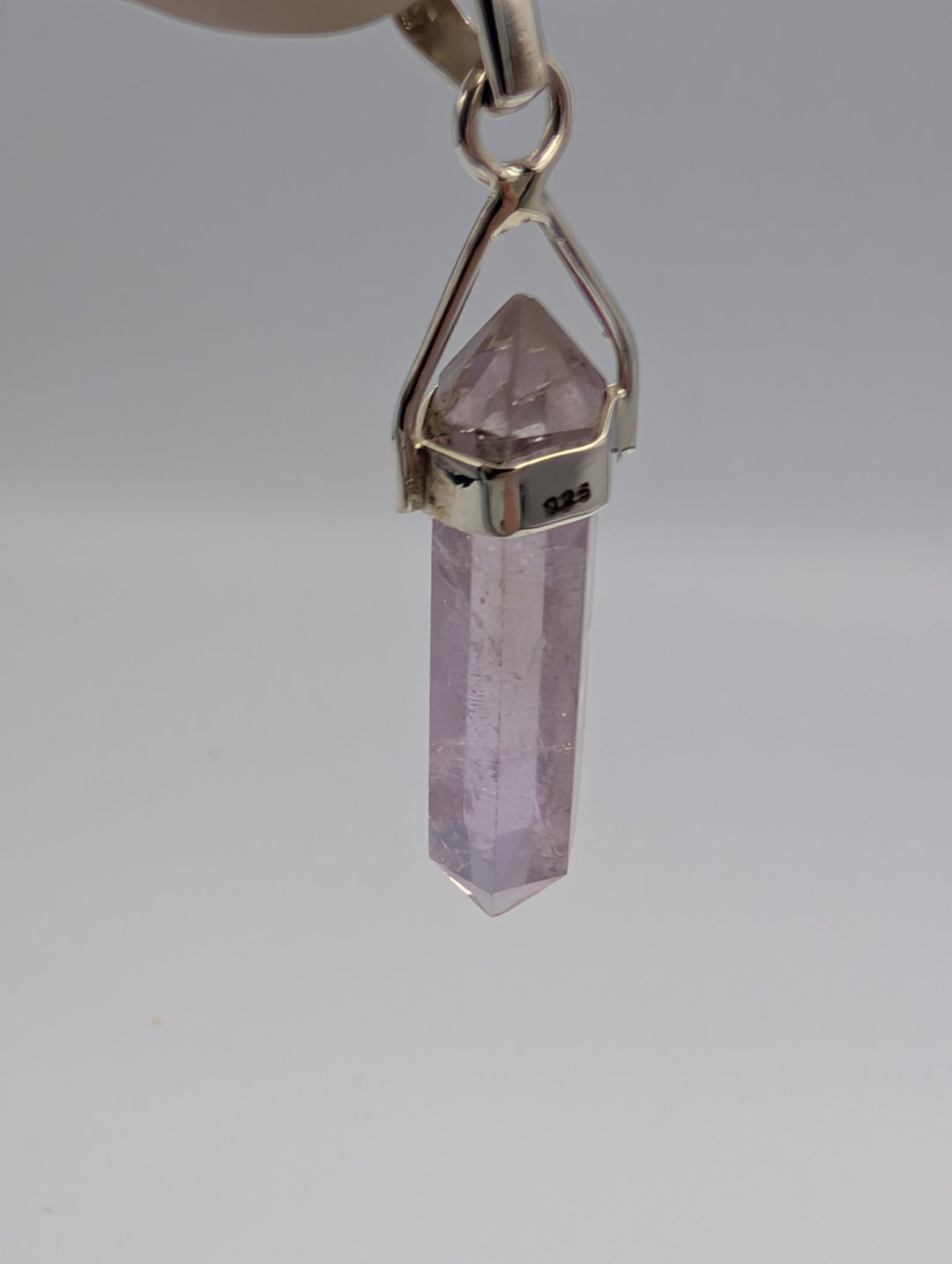 Amethyst 925 Sterling Silver Double Terminated Crystal Point Pendant