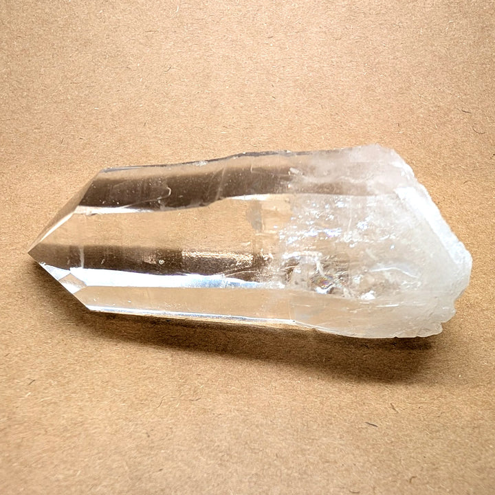Satyaloka Clear Azeztulite Point 144g High-Clarity Quartz Wand
