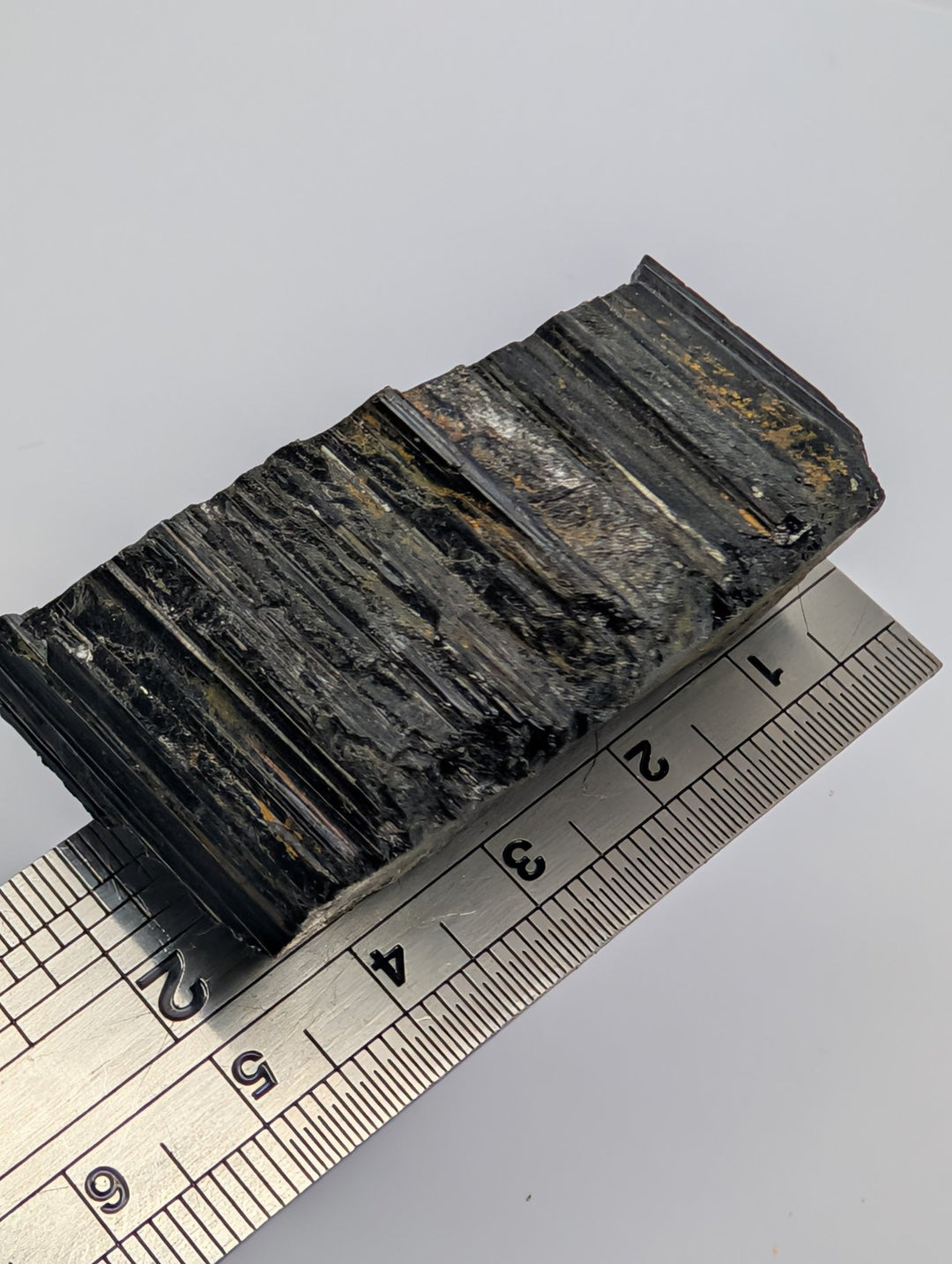 Black Tourmaline Specimen 50g Raw Striated Crystal Schorl