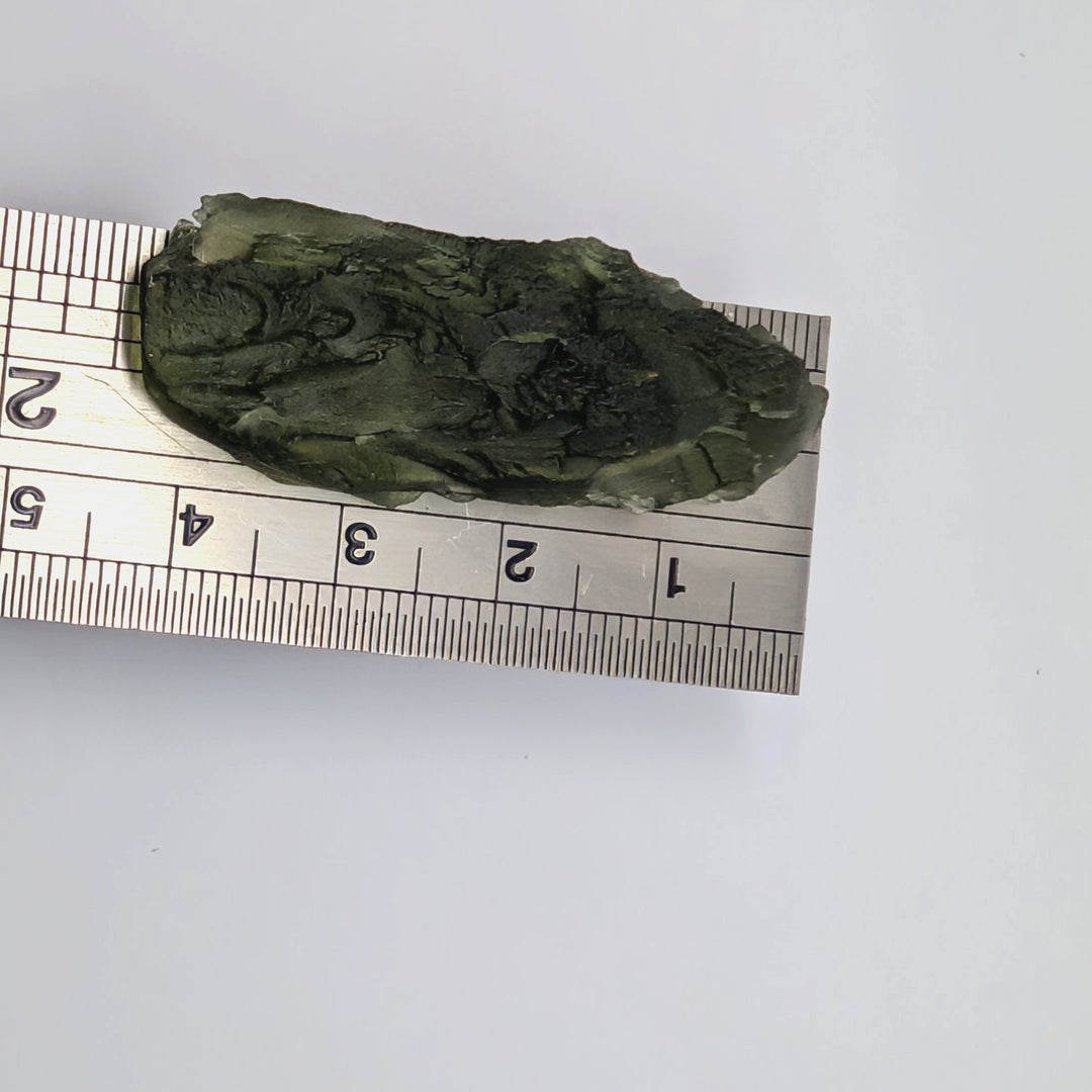 Moldavite Tektite Specimen 6.0g Raw Elongated Czech Glass