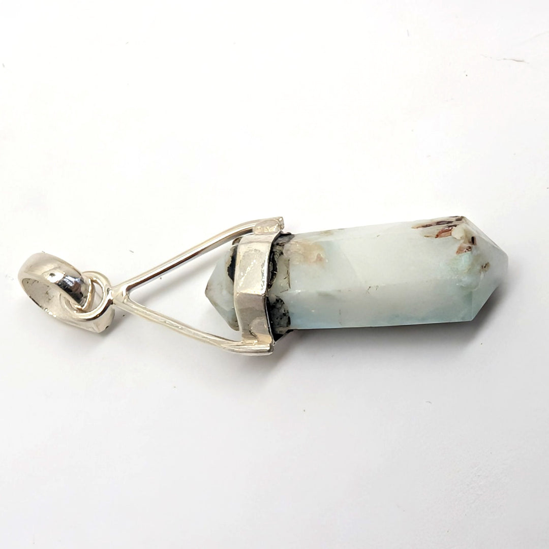 Larimar Silver Point Pendant Double Terminated Crystal