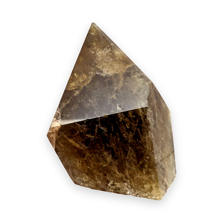 Smoky Golden Healer Quartz Point 25.9g Polished Iron Inclusion Specimen