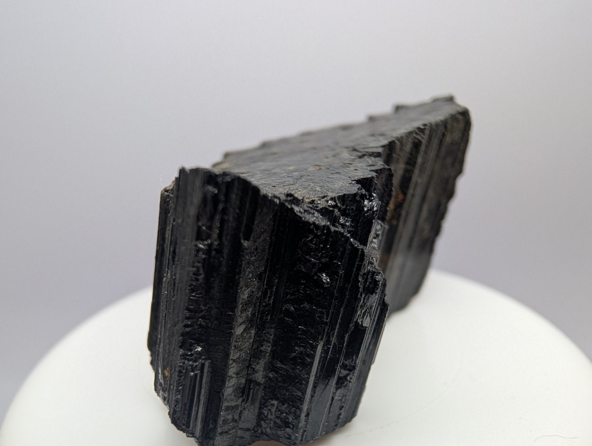 Black Tourmaline Specimen 50g Raw Striated Crystal Schorl