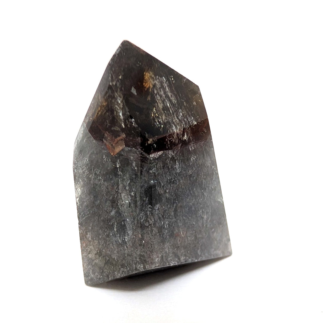 Smoky Black Phantom Quartz Crystal Point 32g Polished Smoky Hematite Inclusion Specimen