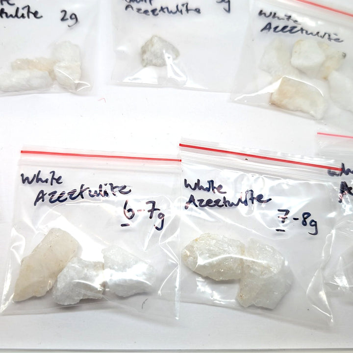 White Azeztulite Raw Crystal Specimen High Frequency Quartz