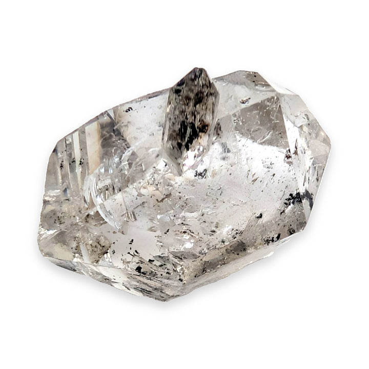 Herkimer Diamond Quartz Cluster with Sidecar Child Crystal 9g Raw Specimen