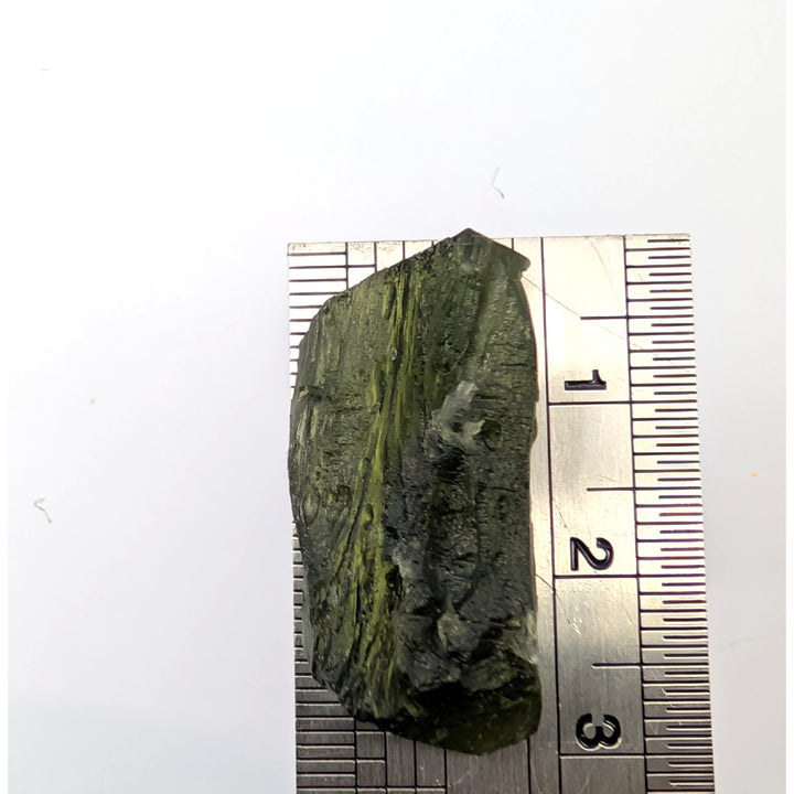 Moldavite Tektite Specimen 4.0g Raw Etched Elongated Czech Glass