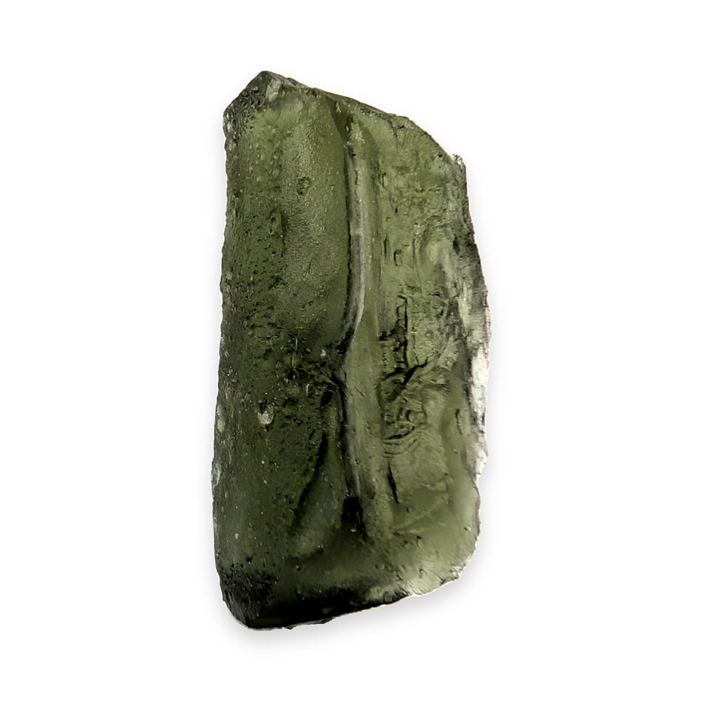 Moldavite Tektite Specimen 4.0g Raw Etched Elongated Czech Glass