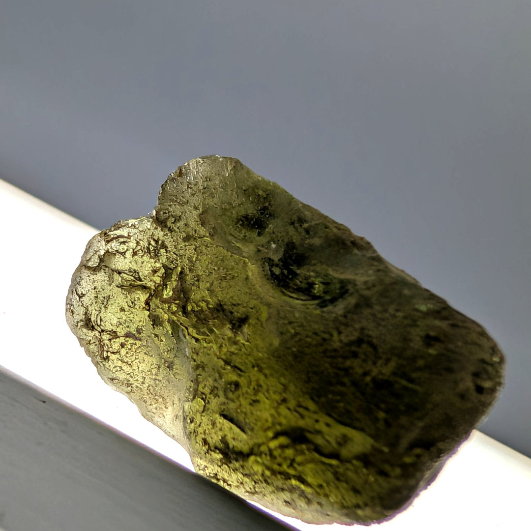 Moldavite Tektite Specimen 2.7g Raw Textured Czech Glass