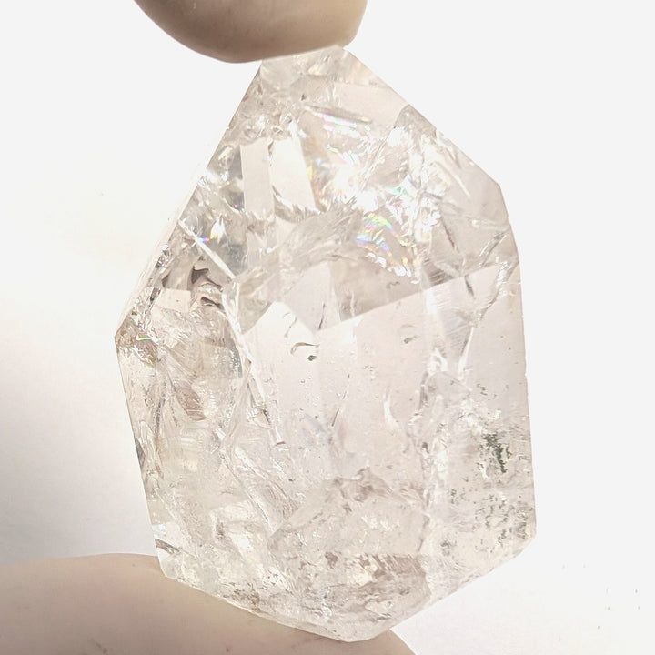 Clear Quartz Rainbow Point 56g Brazilian Polished Crystal Specimen