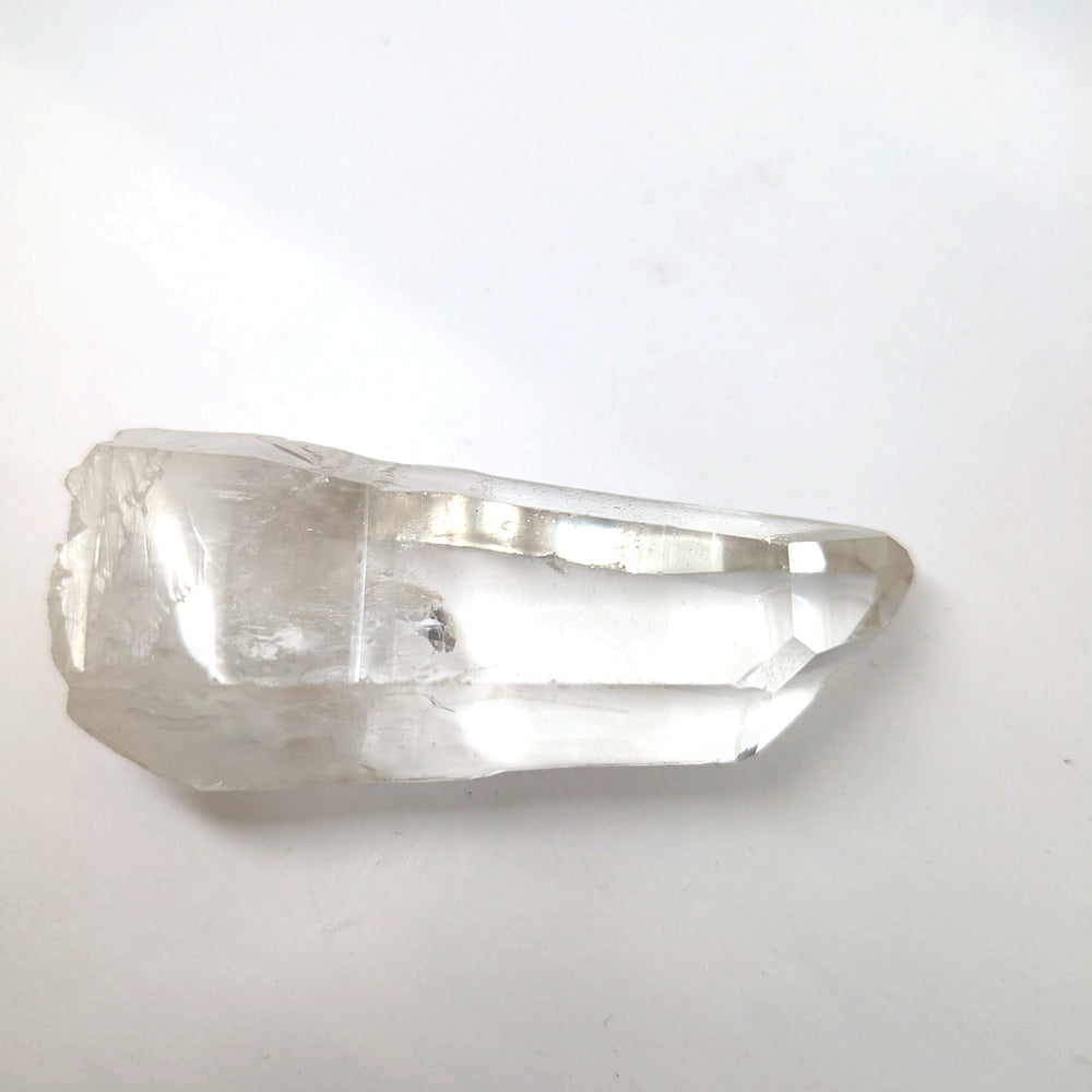 Satyaloka Clear Azeztulite Point 144g High-Clarity Quartz Wand