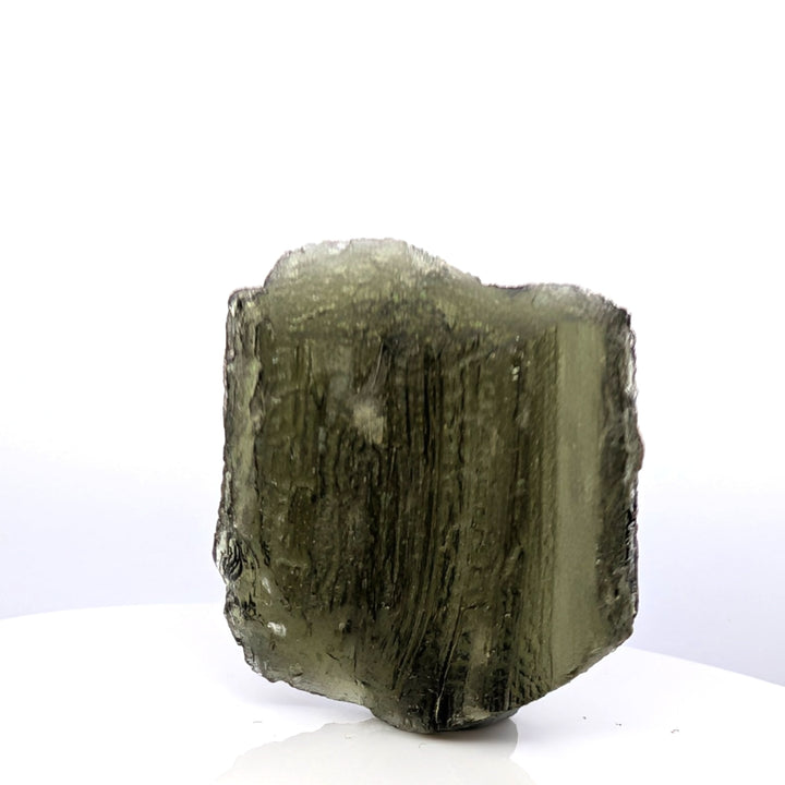 Moldavite Tektite Specimen 4.7g Raw Sculpted Grooved Czech Glass