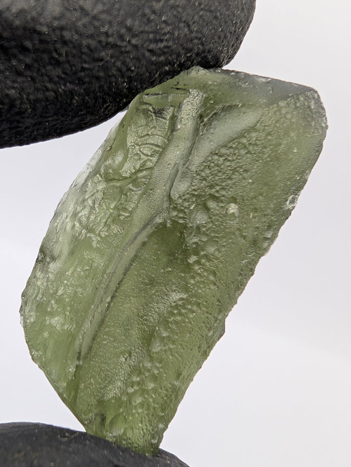 Moldavite Tektite Specimen 4.0g Raw Etched Elongated Czech Glass