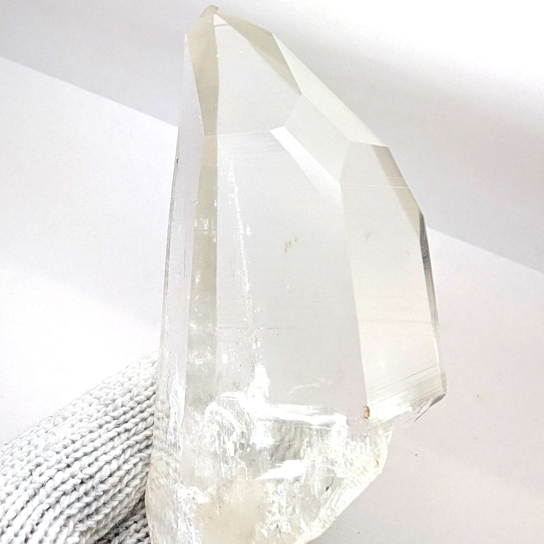 Satyaloka Clear Azeztulite Point 293g High Clarity Quartz Wand