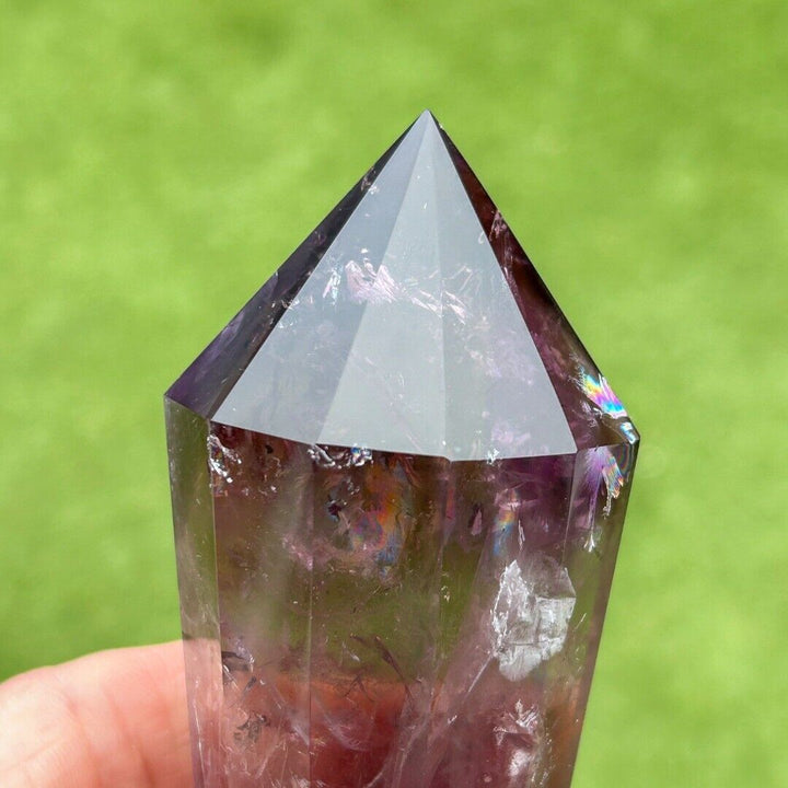 Amethyst 11 Sided Crystal Cut Vogel Reiki Wand Brazil ( 496989 )