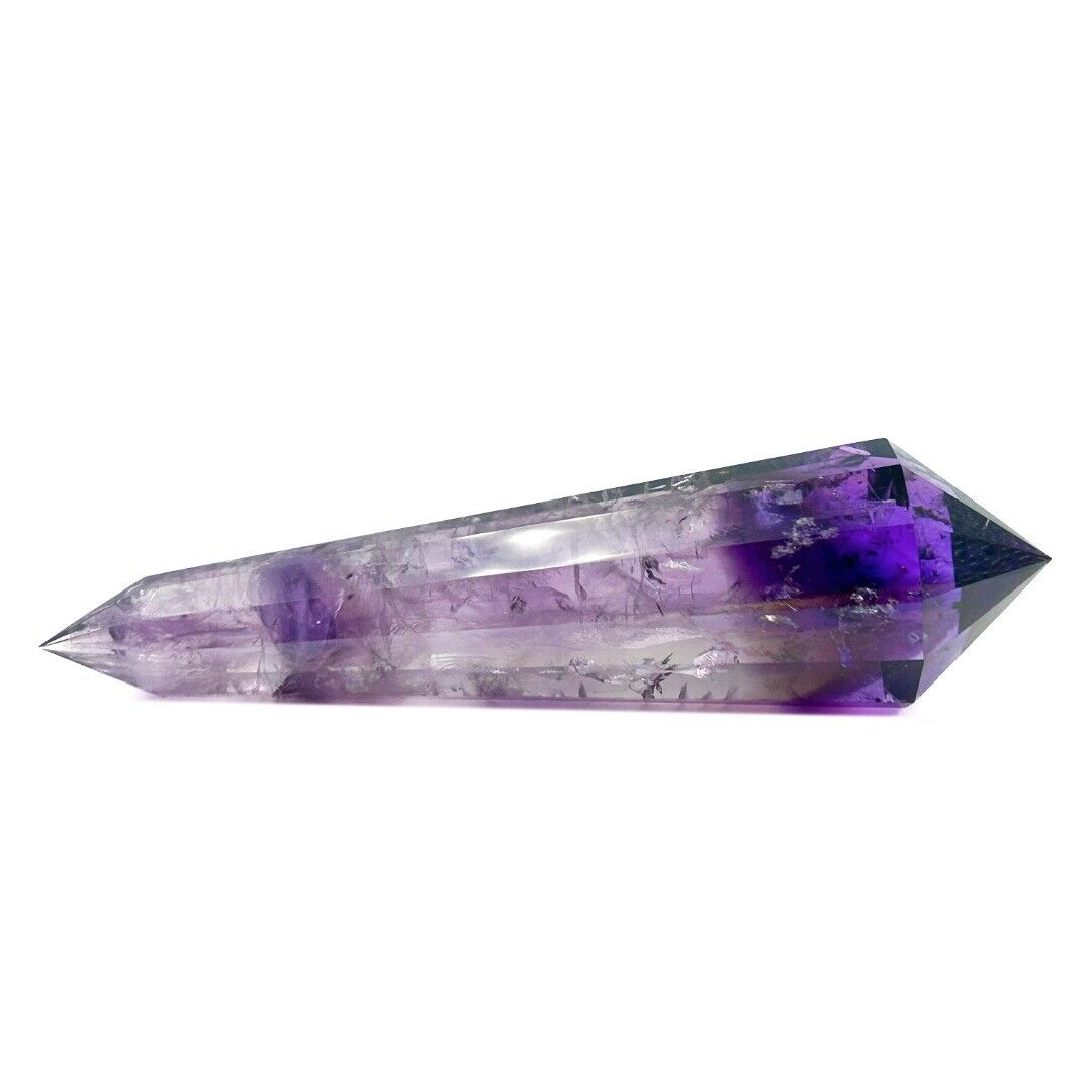 Amethyst 11 Sided Crystal Cut Vogel Reiki Wand Brazil ( 496989 )