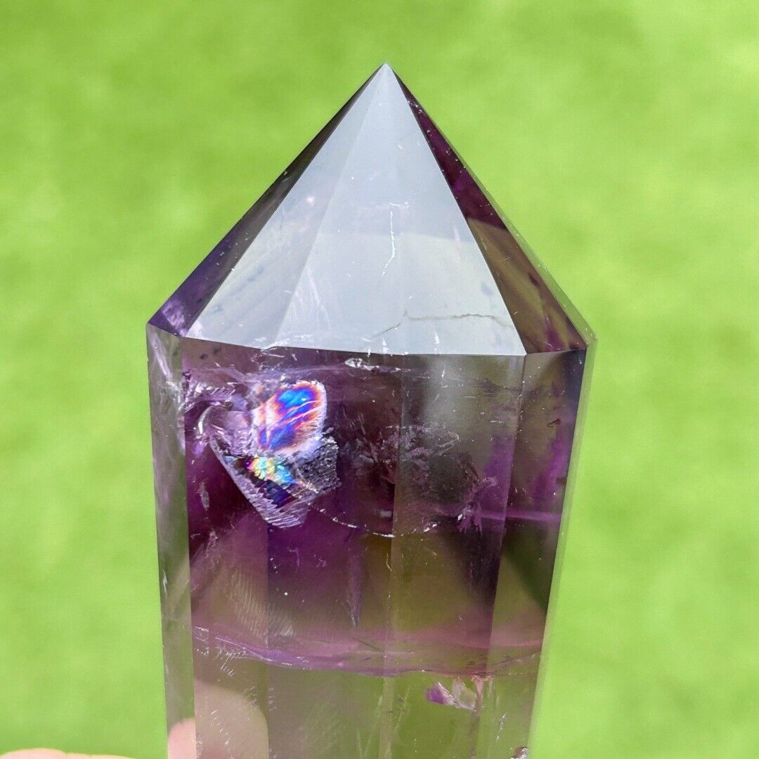 Amethyst 11 Sided Crystal Cut Vogel Reiki Wand Brazil  ( 257560 )