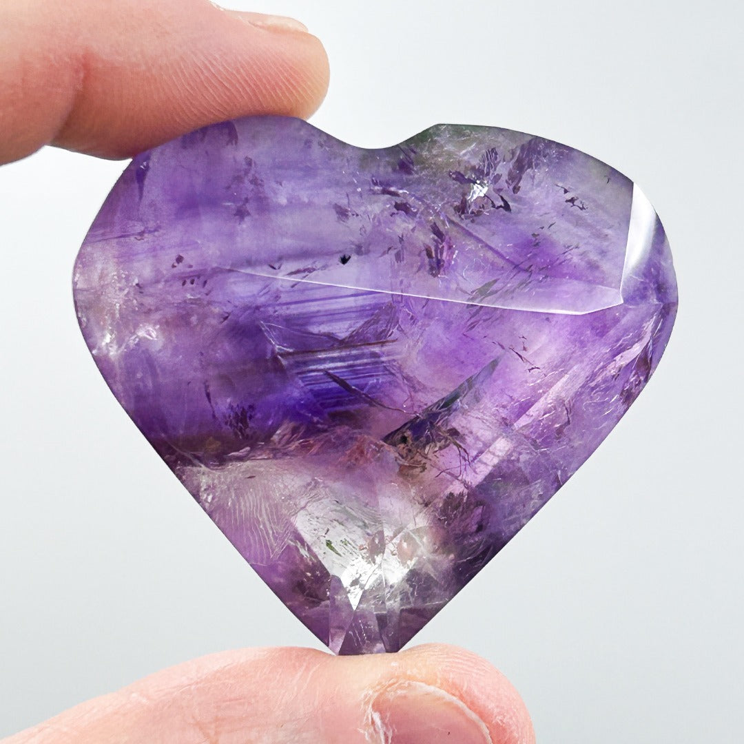 Super Seven  Melody Stone Polished Heart ( 26 )