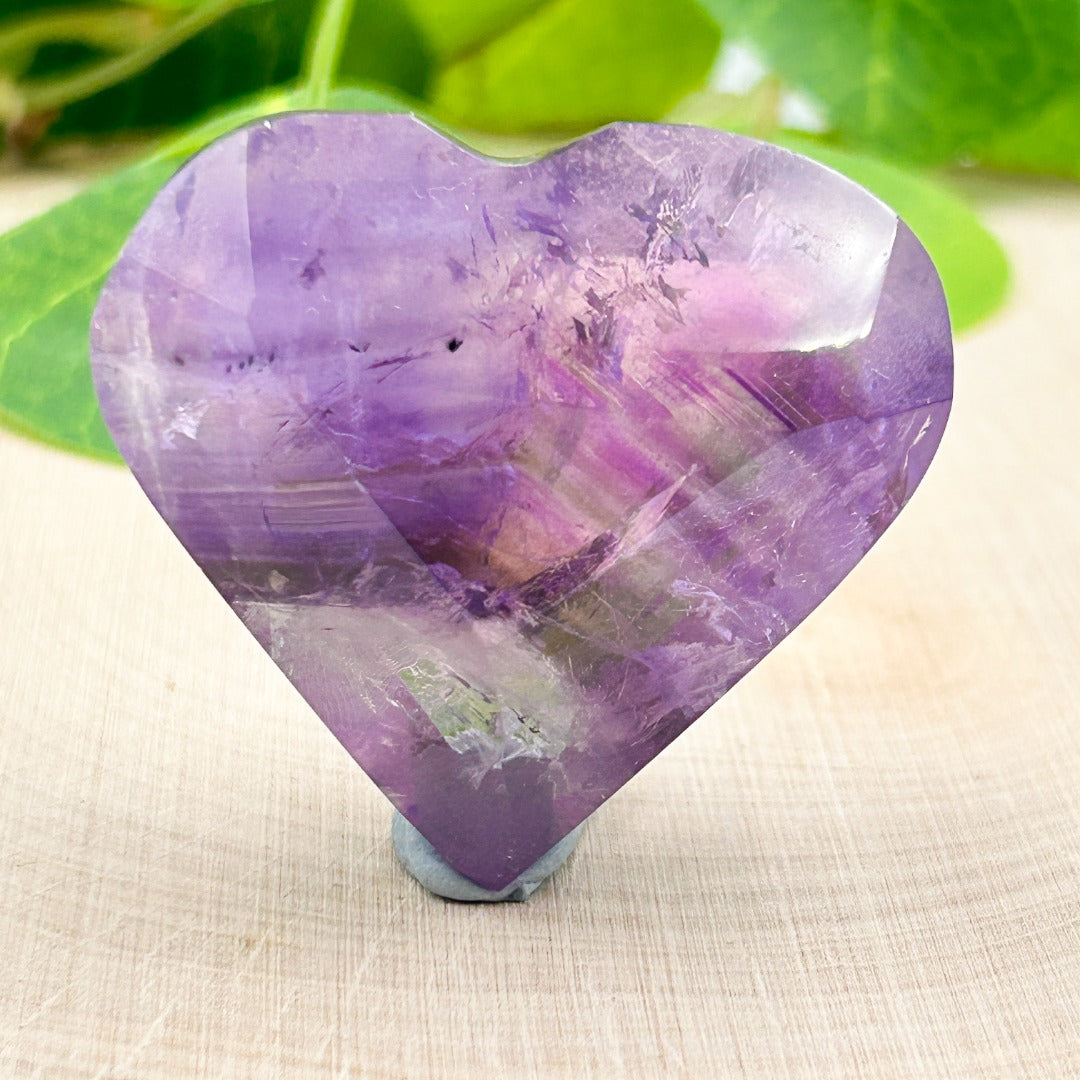 Super Seven  Melody Stone Polished Heart ( 26 )