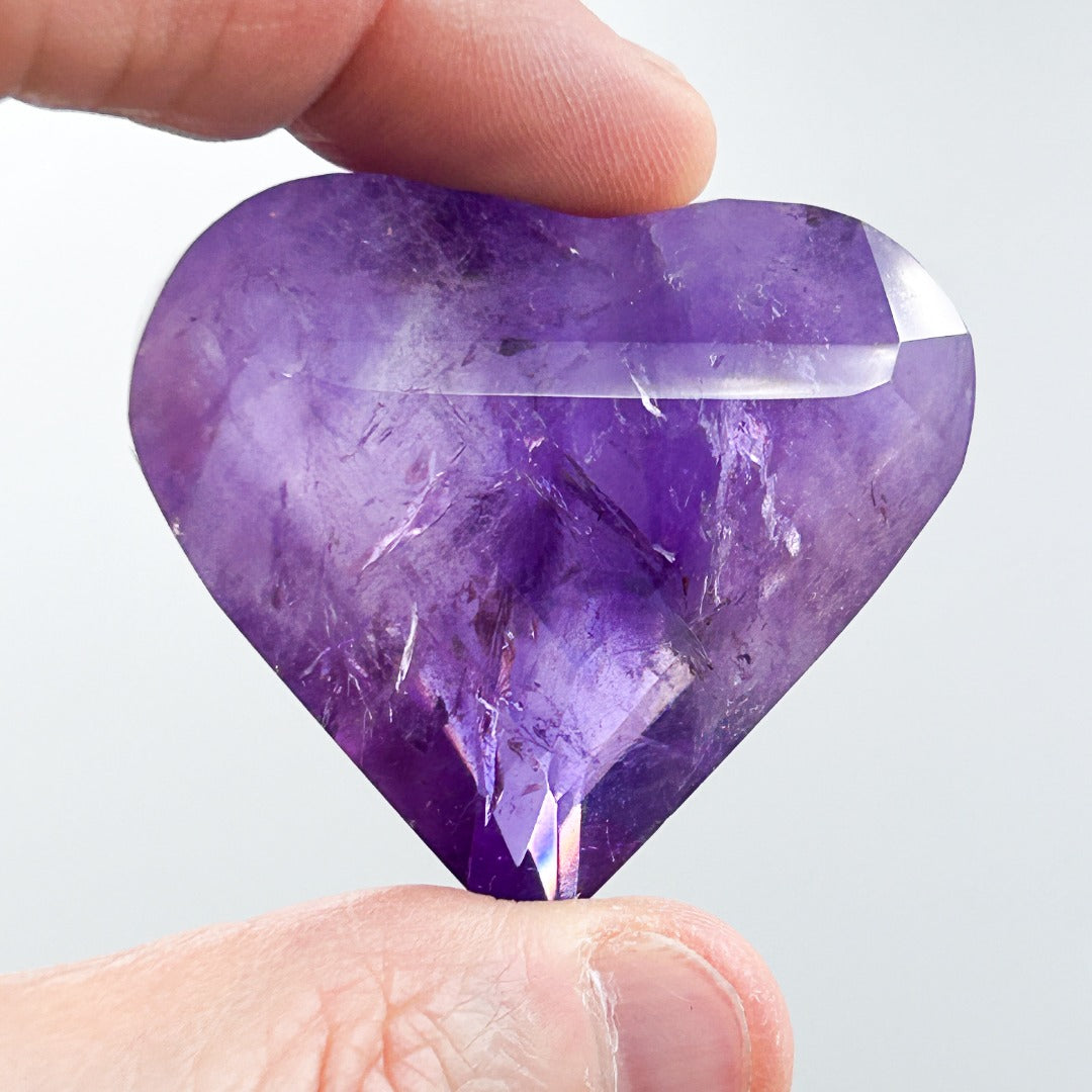 Super Seven  Melody Stone Polished Heart ( 33 )