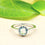 Blue Topaz Round 7mm Sterling Silver Ring Size 9
