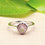 Rose Quartz Round 7mm Sterling Silver Ring Size 7