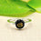 Smoky Quartz Round 7mm Sterling Silver Ring Size 8