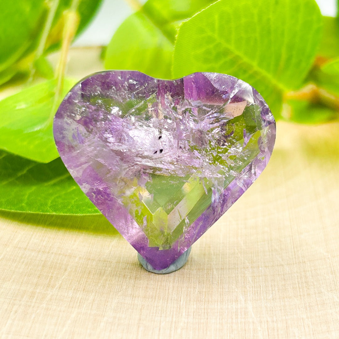 Super Seven  Melody Stone Polished Heart ( 34 )